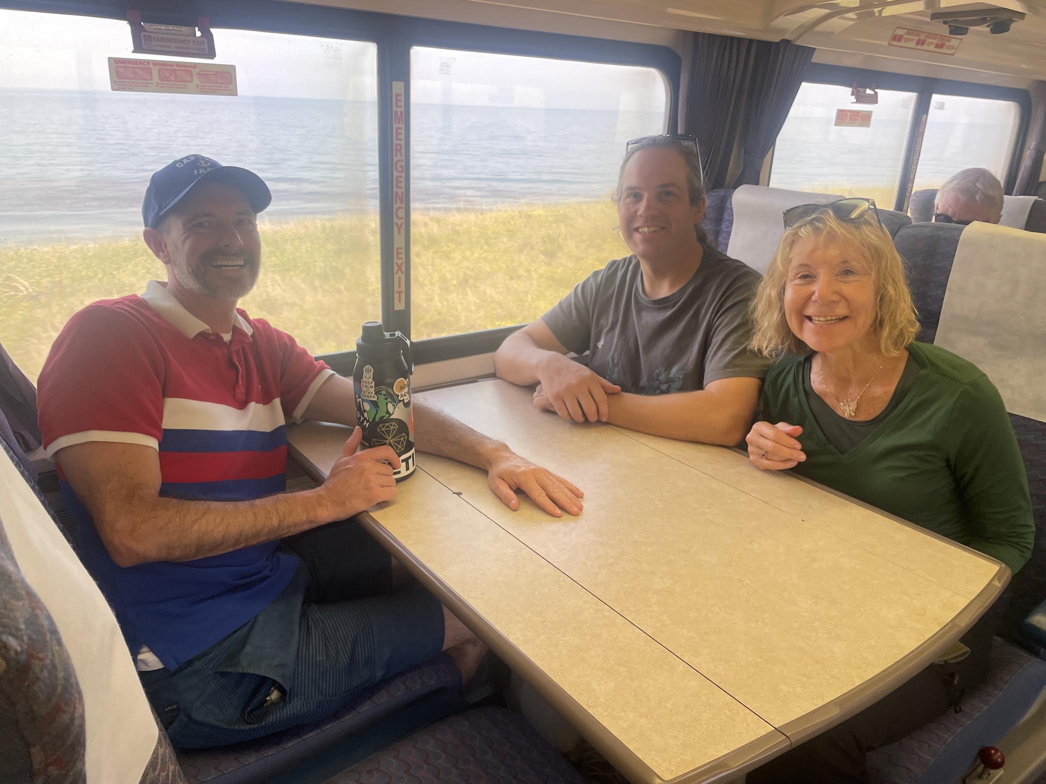 on the train