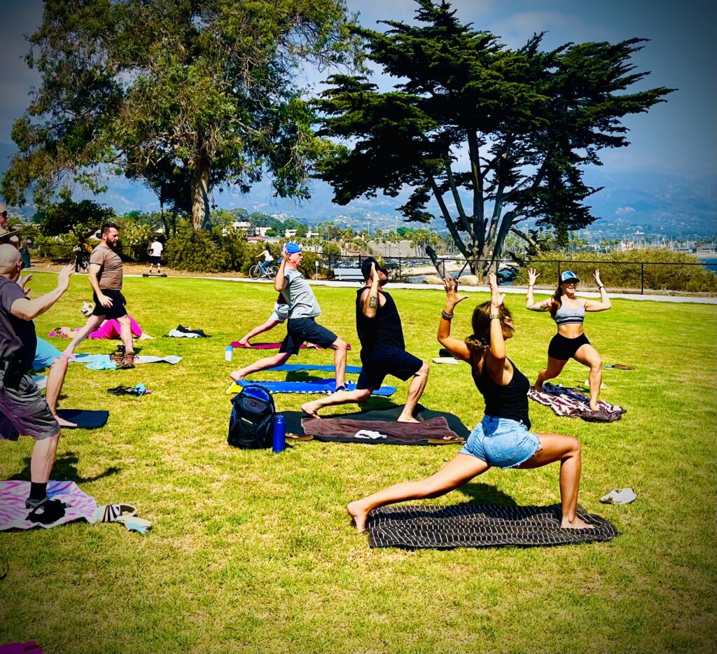 Yoga at Skyline Park, Santa Barbara California