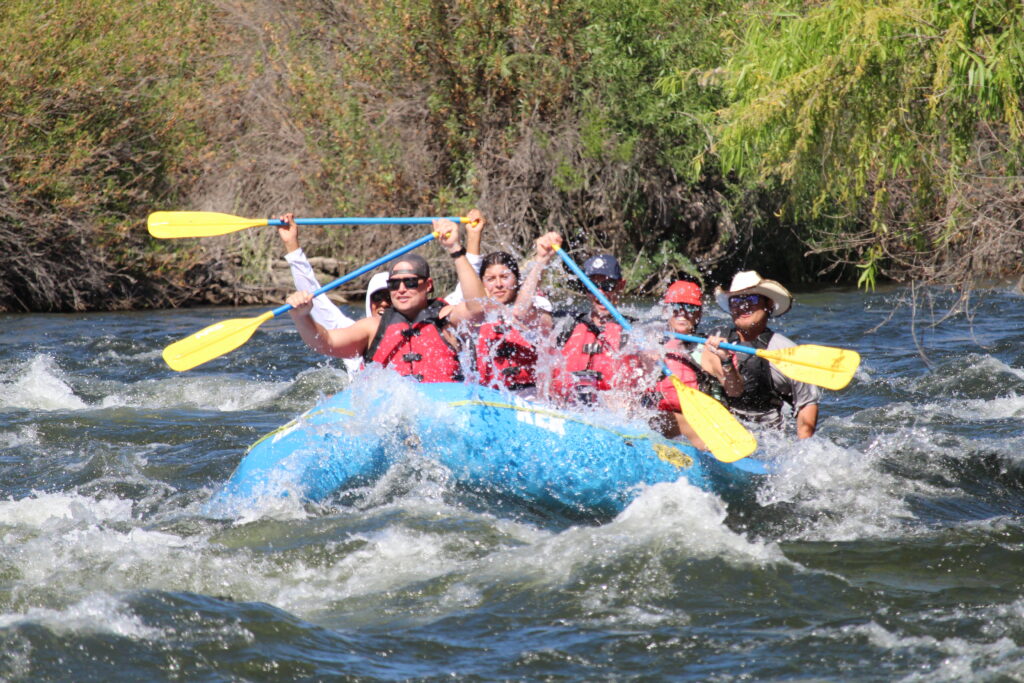white water rafting at rivers end