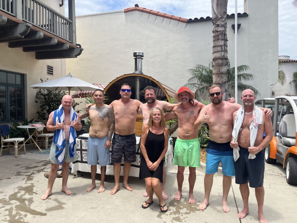 sauna and cold plunges